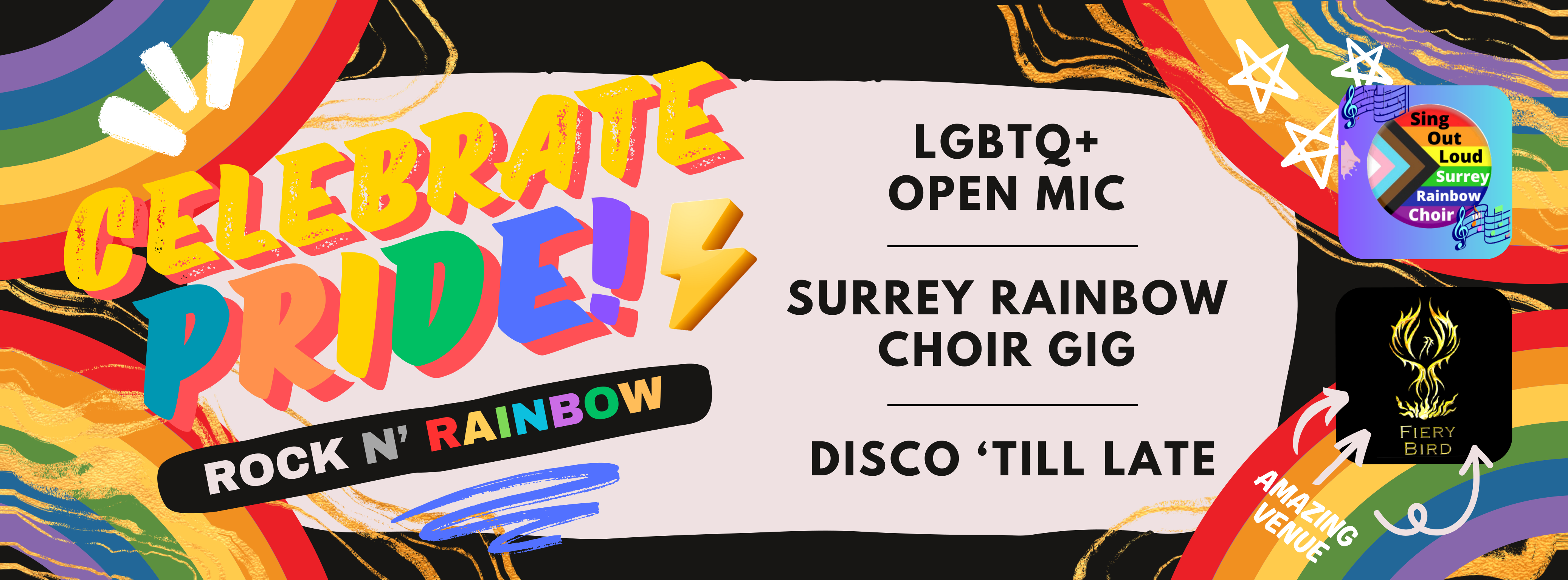  Rock N’ Rainbow: Open Mic, Concert and Pride Party with Surrey Rainbow Choir